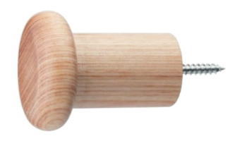 丸喜金属 W-07 シラキウッド マルミヤフック つまみ 中 建具/家具等用 マルキハードウェア