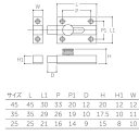 (送料無料)丸喜金属 Bress角ラッチ(真鍮) ミガキ 25 マルキハードウェア 2