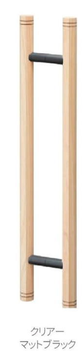 マルキハードウェア MDW-310 クリアー/マットブラック 象嵌 八角型ドアハンドル 600