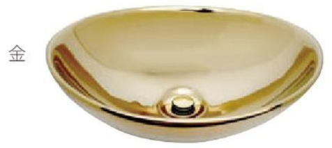 マルキハードウェア AIO-210 金 陶器洗面ボウル（置き型）