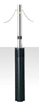 MEDOMALK メドーマルク JN-8CNG 上下式ポール(キャップレス) Φ76.3 ステンレス製 クサリ内蔵・スプリング付(4.0)