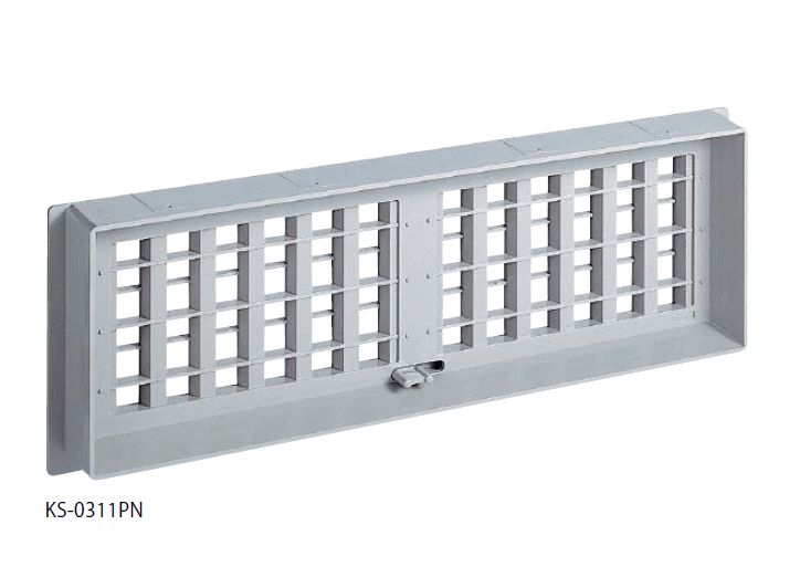 キョーワナスタ KS-0311PN-13-LG 床下換気口 樹脂／スライドタイプ　ライトグレー