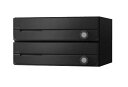 キョーワナスタ KS-MB3002PU-2L-BK ポスト 前入前出/屋内タイプ 2戸用 上開き 静音大型ダイヤル錠 ブラック 受注生産
