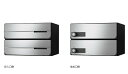 キョーワナスタ KS-MB4402PU-2L-S ポスト 前入後出/両側防滴タイプ/上開き 2戸用 静音大型ダイヤル錠 ステンレスヘアーライン