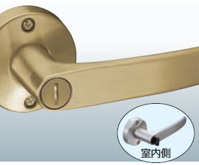 間仕切り錠 Win2 レバー錠 バックセット50mm