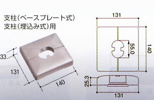 (送料無料)積水樹脂　セキスイ　アプローチEレール　支柱（ベースプレート）用カバー 2