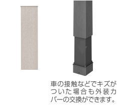 四国化成 TGP-KBA-SC タフポール 外装カバー(交換用)Aタイプ 車止めオプション ステンカラー