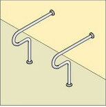神栄ホームクリエイト バリアフリー手摺 (和式トイレ手摺)32Φ・34Φ SK-102SN (新協和) ※直送／個人宅不可
