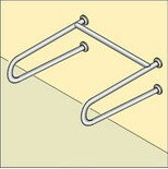 神栄ホームクリエイト バリアフリー手摺 (和式トイレ手摺)32Φ・34Φ SK-103S (新協和) ※直送／個人宅不可