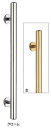 シロクマ 白熊印 ドアー取っ手 ドアハンドル No.305 片面用 L600mm 甲丸丸棒取手 金 φ32mm
