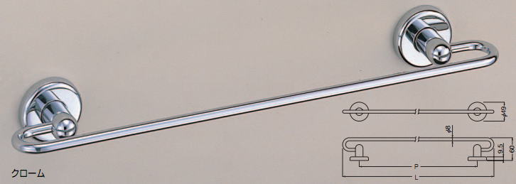 シロクマ 白熊印 プラネットタオル掛け タオルバー BT-30 600mm