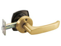 マツ六 MJ24レバー 戸襖錠 サテンゴールド和室と洋室のドアに戸襖錠バックセット：65mm扉厚：24〜35mm材質：アルミ合金色：サテンゴールドマツ六 MJ24レバー 戸襖錠 サテンゴールド