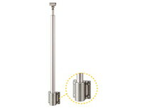 マツ六 フリーRレール 支柱用側面ブラケットN 出幅55mm BJ-127ST ステンカラー色