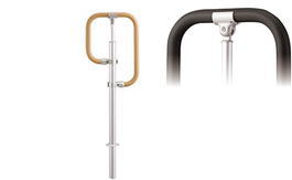 マツ六 BJ-139STPC ステンカラー+チョコレート フリーRレール 埋め込み式g型スタンド