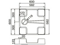ミヤコ MB6060 600角洗濯機パン