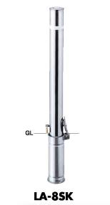 サンポール リフター 車止めポール 差込式 LA-8SK φ76.3(交換用本体のみ)