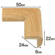 カーボーイ AC-96 木目ライト L50安心クッションLコーナー 22x22
