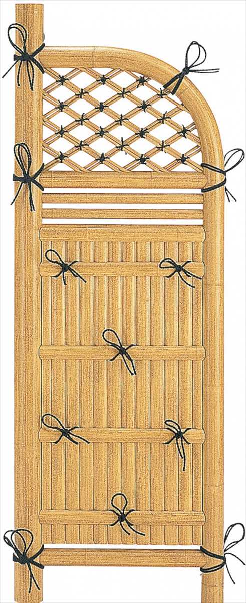 タカショー GO-81U 合成新ゴマ竹玉袖垣 2.3尺 埋込シロ付 L300 ※直送／個人宅不可