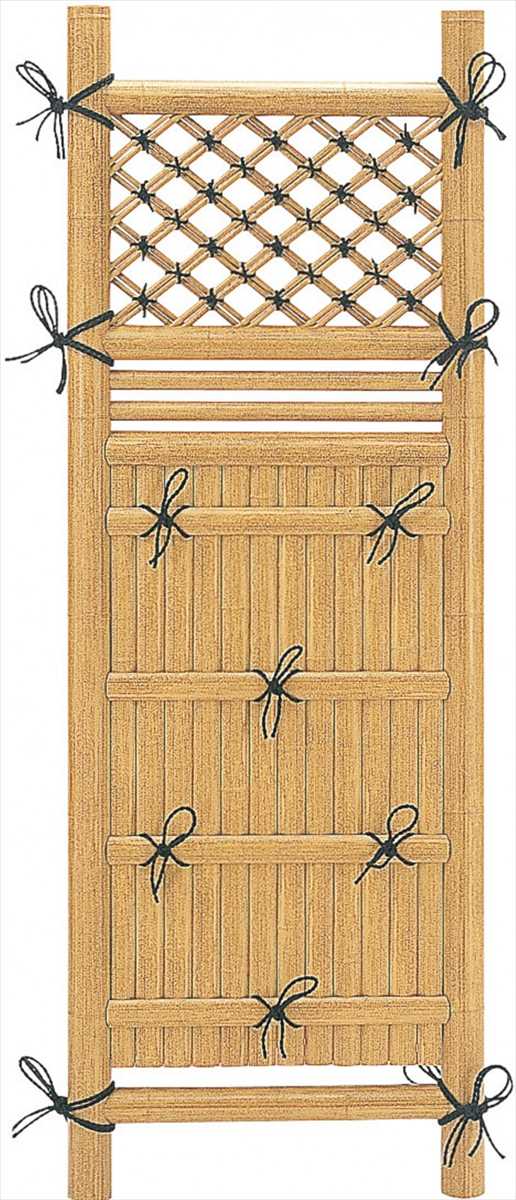 タカショー GO-82 合成ゴ新ゴマ竹両角垣 2尺 ※直送／個人宅不可