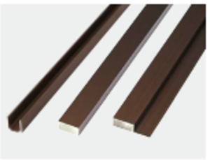 タカショー AC-20K アルミ胴縁用Cチャン 角柱用 L3700ブロンズ ※直送／個人宅不可