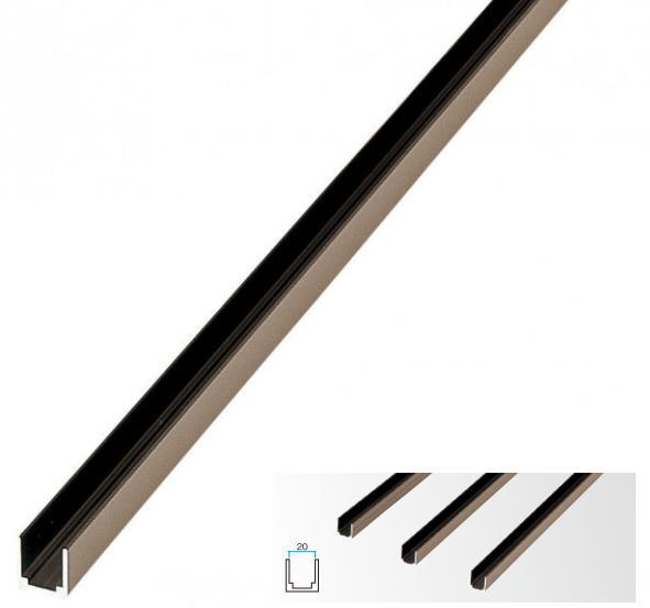 タカショー AHA-18R6 アルミ胴縁用Cチャン 60φ柱用 L1800ブロンズ ※直送／個人宅不可