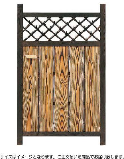 タカショー NK-3 竹ランマ庭木戸 W750 右取手 ※直送／個人宅不可