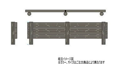 タカショー PG-D306WK ワンダーウッド土留め 基本型 H600×W3400 H600×W3400mm