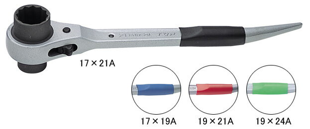 TOP トップ工業 RM-19×21A アルミショートラチェットレンチ