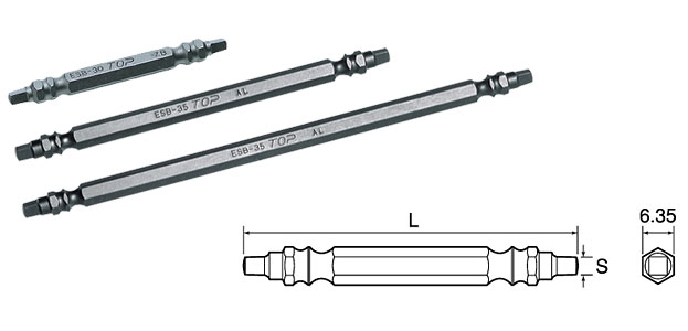 (送料無料)TOP トップ工業 ESB-3.5P-150 電動ドリル用四角ビット (マグネット付)