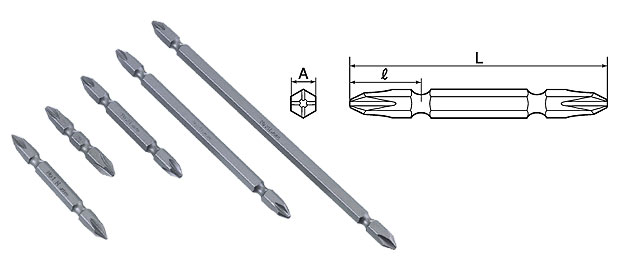 TOP トップ工業 DB2-45P 電動ドリル用ドライバビット (硬さH)(マグネット付) ドライバビット＋No2