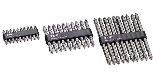 TOP トップ工業 DB2-11010 電動ドリル用ドライバビット10本組セット (硬さH)(マグネット付) 10本組セット＋No2