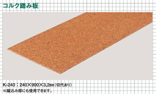 東亜コルク topacork コルクリニューアル階段(箱型階段用) コルク踏み板 (240×900×3.2mm) K-240 1枚