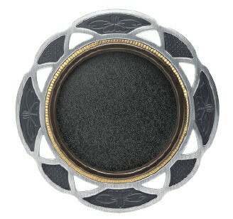 TUKIESU ツキエス メッキ引手 S-687 大 銀古美 白扇 嵐 1個