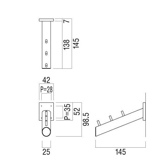 ユニオン PRE-F020-01 ハンガーフック ステンレス ミラー 1台 2