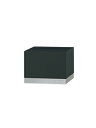 ユニオン UT-400-30 戸当たり 床付タイプ 40×40×30 亜鉛ダイキャスト ダルクロムメッキ+ゴム ブラック 1個