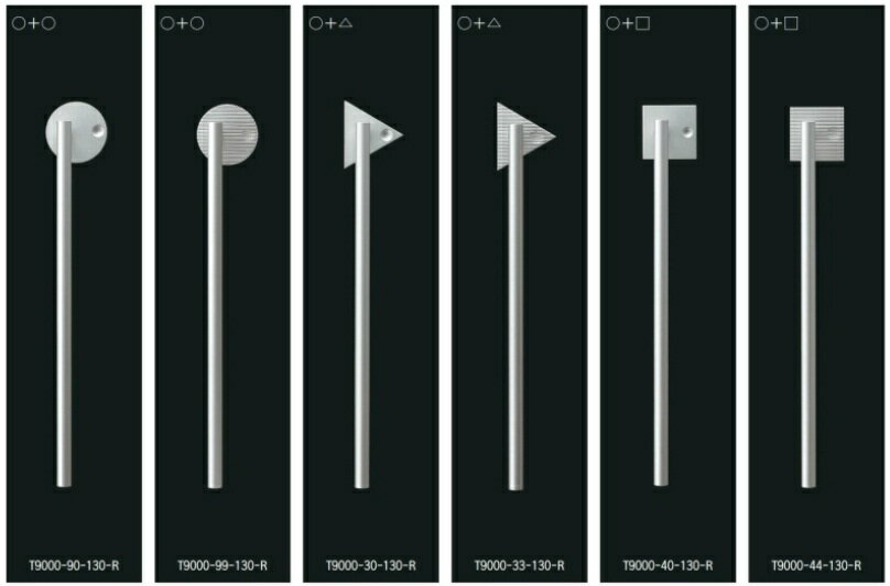 House Building Materials - UNION ユニオン ドアハンドル ミドル T9000-90/99/30/33/40/44-130-L/R 内外1セット