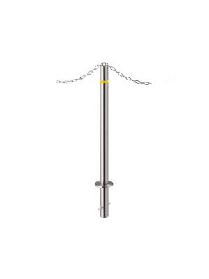 UNION ユニオン NEX-48K-T チェーン貫通ポール ヒューランドスケープ エキスポール 車止め※