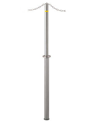 UNION ユニオン NEX-48M-T チェーン貫通ポール ヒューランドスケープ エキスポール 車止め※