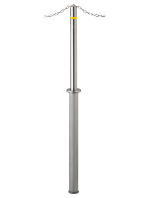 UNION ユニオン NEX-60M-T チェーン貫通ポール ヒューランドスケープ エキスポール 車止め※