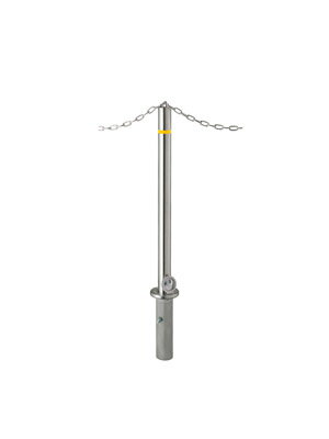 UNION ユニオン NEX-48D-T チェーン貫通ポール ヒューランドスケープ エキスポール 車止め※