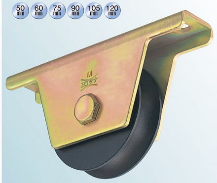 ヨコヅナ JHP-0601 鉄重量戸車 車のみ 60 溝R (1個入)