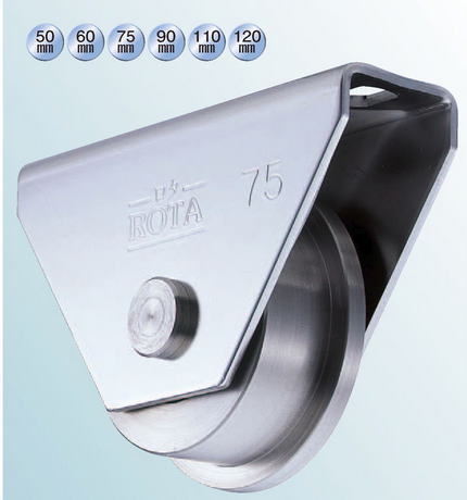 ヨコヅナ WBS-0757 ロタ・ステン重量戸車 75 トロ (バラ)