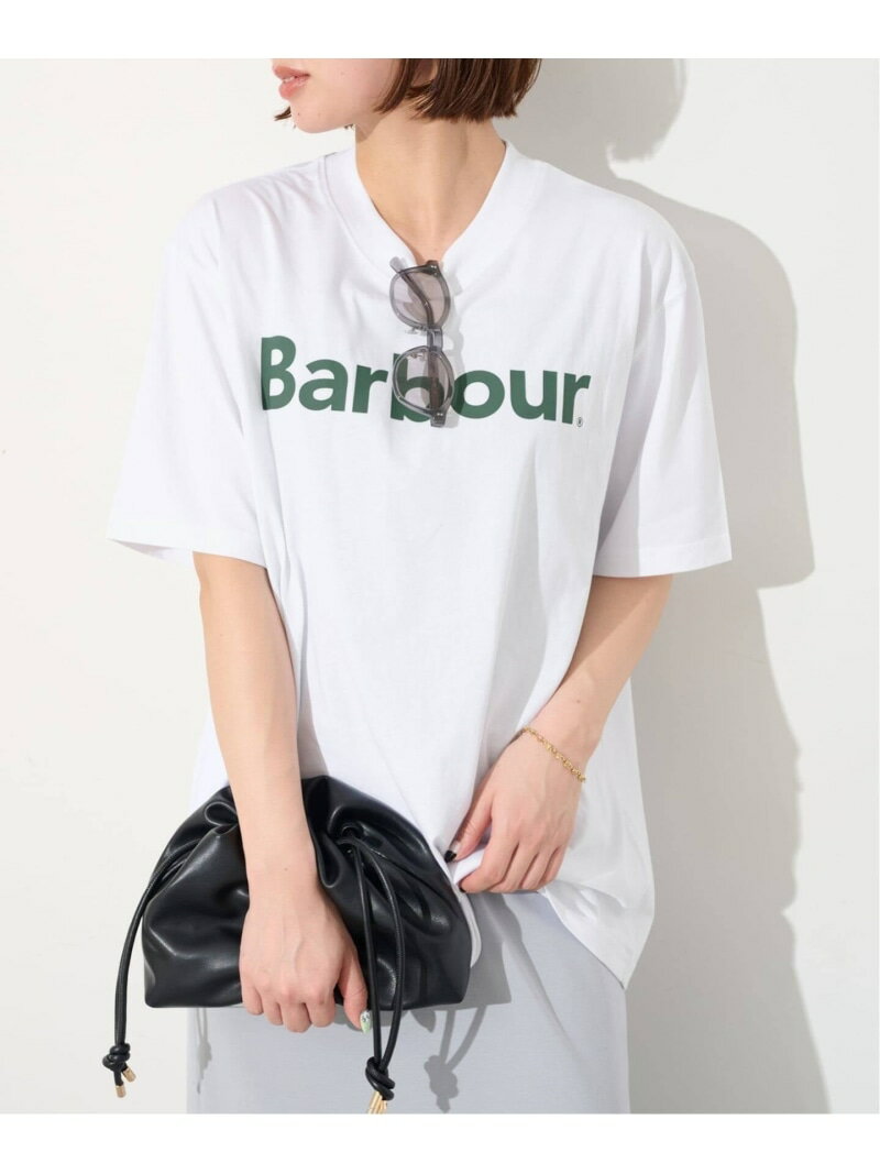 樂天商城 - Barbour/バブアー PENSFORD OS T-SHIRT LOGO TEE2 SLOBE IENA スローブ イエナ トップス カットソー・Tシャツ ネイビー ホワイト【送料無料】[Rakuten Fashion]