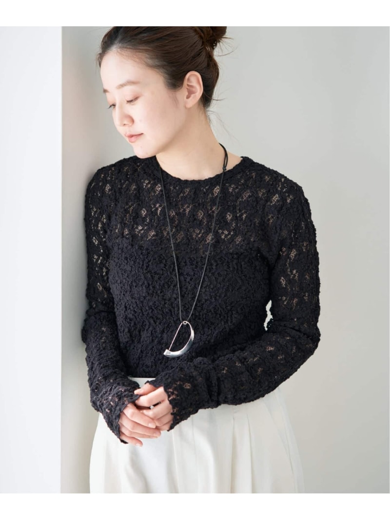 IENA レース　トップス　新品未使用 IENA（イエナ） tシャツ 「追加2」Flowerストレッチレースプルオーバー