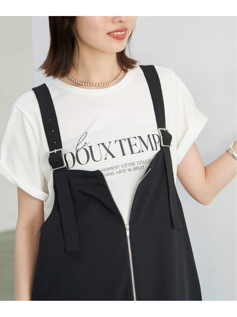樂天商城 - The DOUX TEMPS TEE SLOBE IENA スローブ イエナ トップス カットソー・Tシャツ グレー ピンク ホワイト【送料無料】[Rakuten Fashion]