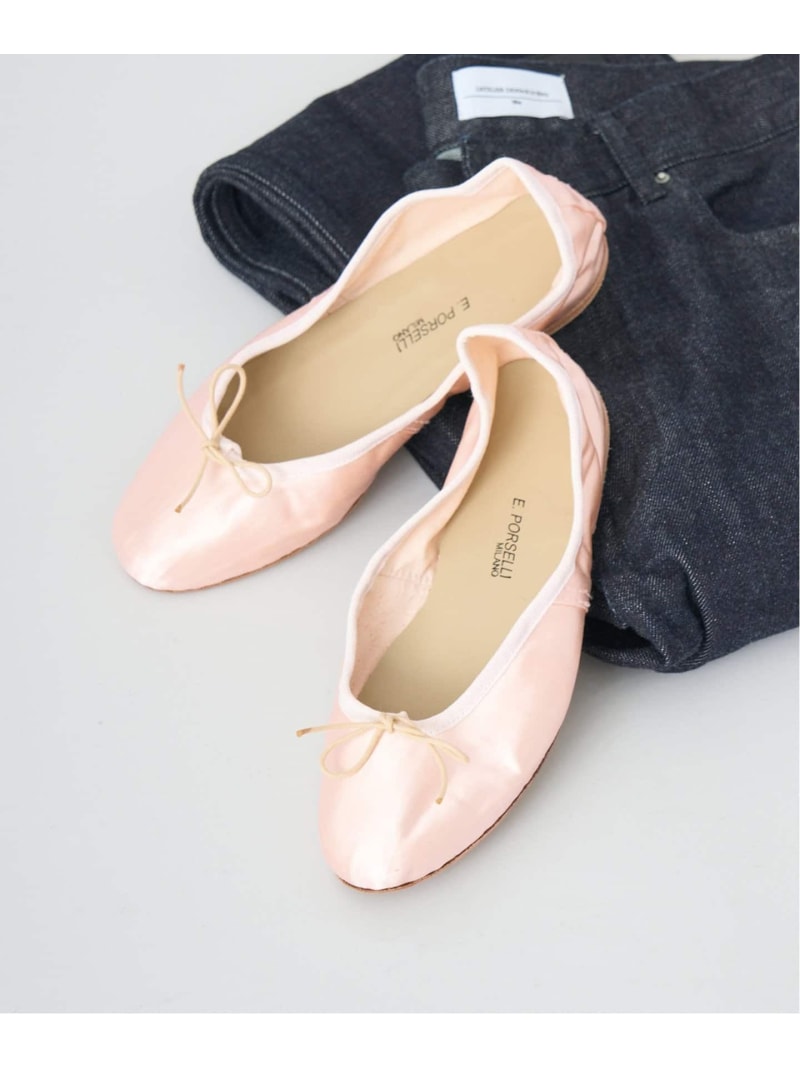PORSELLI/ポルセリ SATIN バレエシューズ IENA イエナ シューズ・靴 バレエシューズ ピンク【送料無料】[Rakuten Fashion]のサムネイル