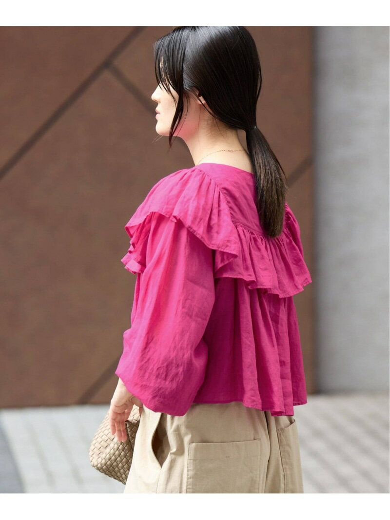 樂天商城 - ラミーティアードブラウス IENA イエナ トップス シャツ・ブラウス ピンク ブラック【送料無料】[Rakuten Fashion]