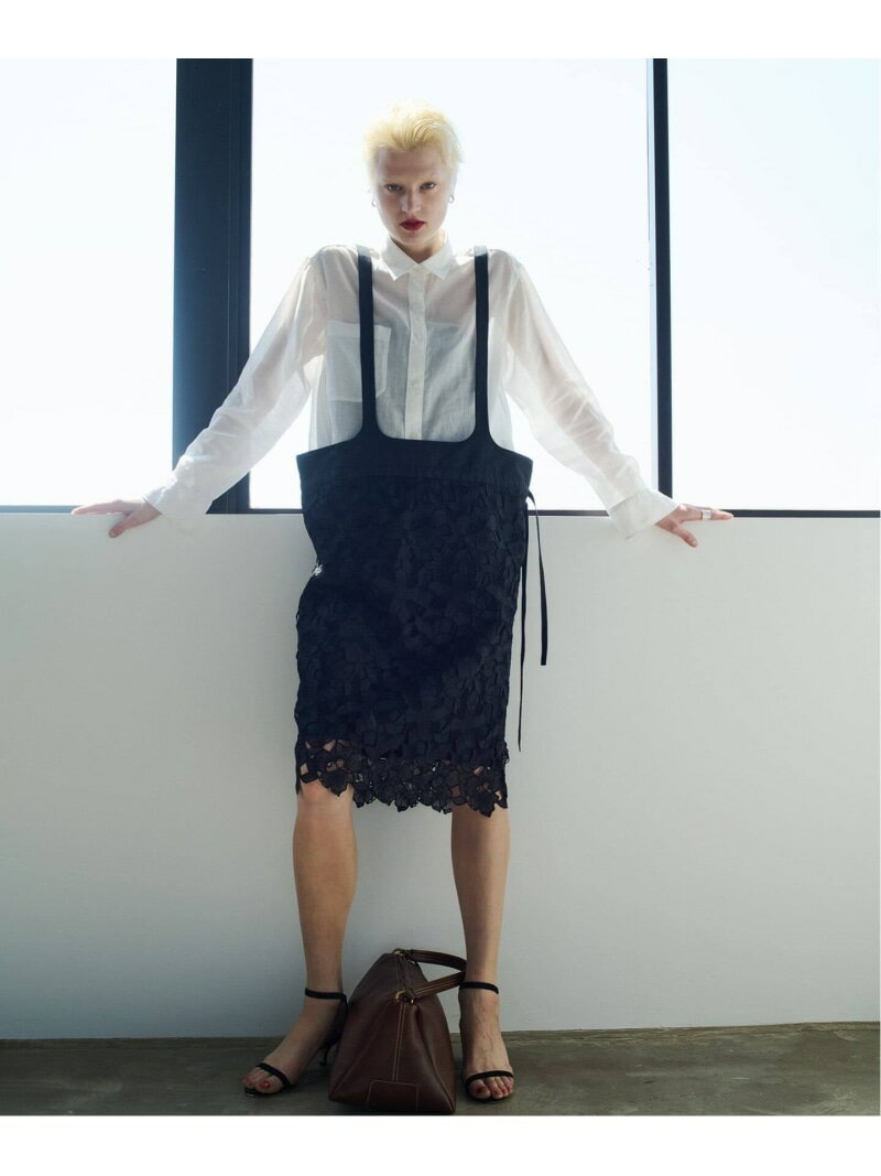 Rakuten - Cutwork Lace Midi スカート VERMEIL par iena ヴェルメイユ パー イエナ スカート その他のスカート ブラック【送料無料】[Rakuten Fashion]