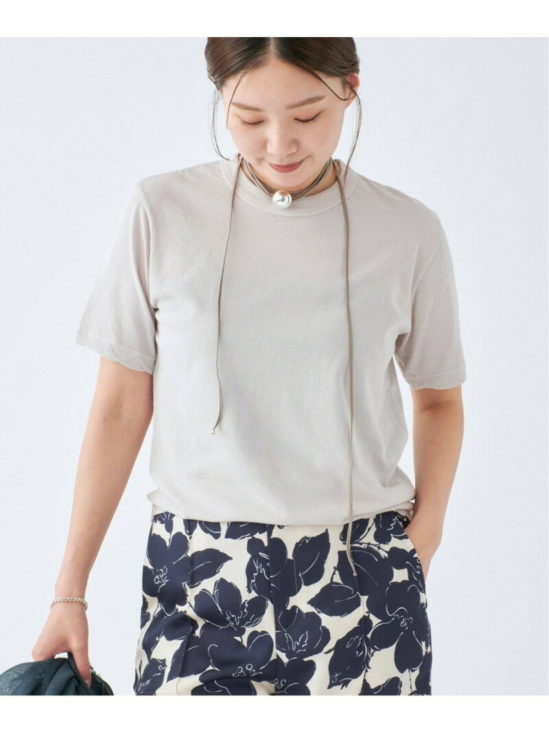 ATON/エイトン 別注 FRESCA SINGLE JERSEY Tシャツ IENA イエナ トップス カットソー・Tシャツ ホワイト ベージュ グレー ブラック【送料無料】[Rakuten Fashion]のサムネイル