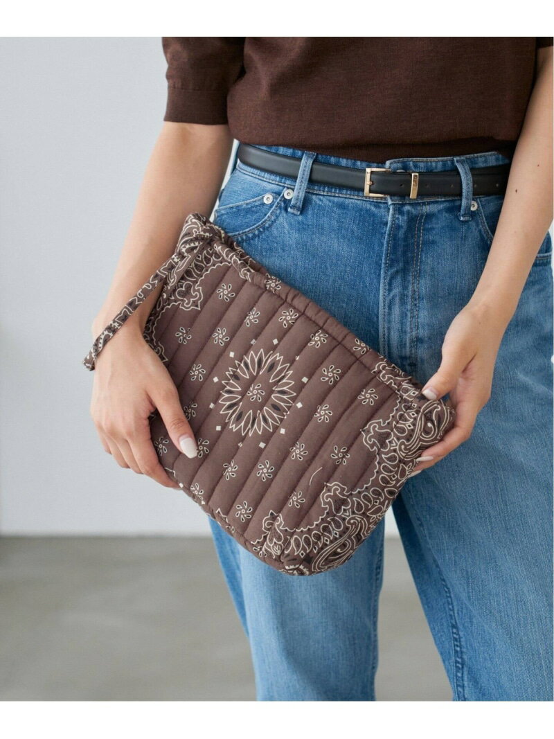 MALUS/マリュス BANDANA QUILTING POUCH ポーチ IENA イエナ 財布・ポーチ・ケース ポーチ ブラック ブラウン【送料無料】[Rakuten Fashion](4)